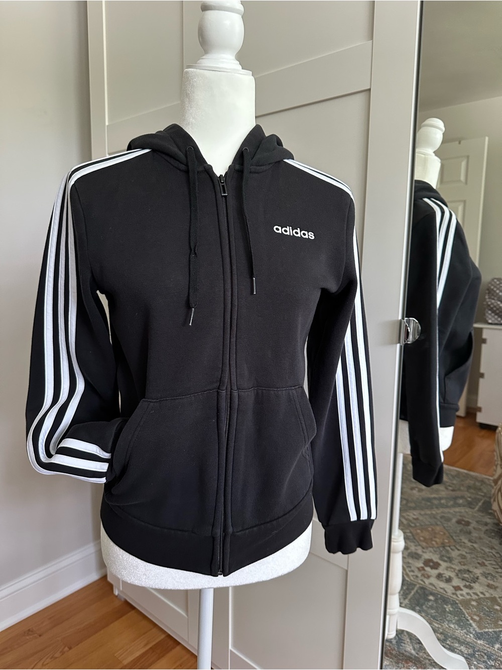 adidas Women’s Black Zip-Up Hoodie